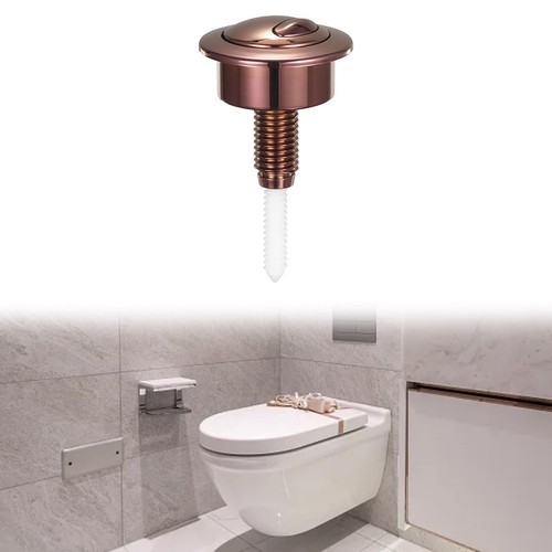 Bouton chasse eau or rose - chasse, d'eau