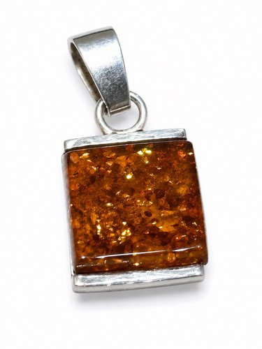 Pendentif ambre véritable - pendentif, en