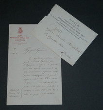 Ettore Ferrari Sculpteur -RARE Lettre autographe signée à Carolina Luccardi 1883