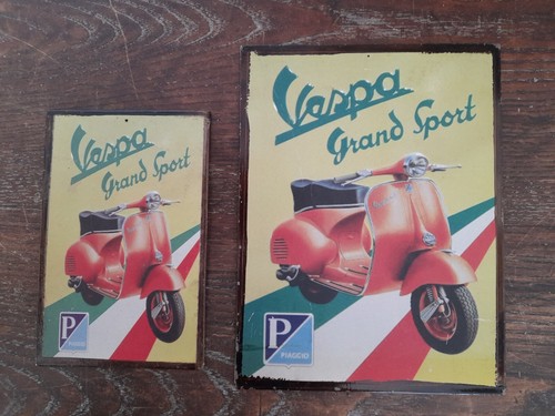 Lot plaques métal vespa - lot,