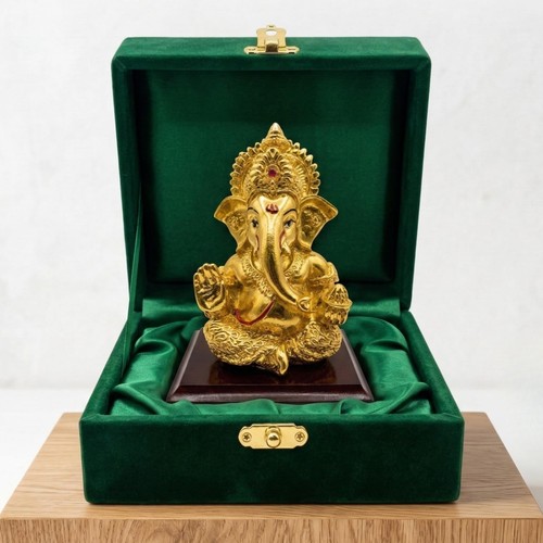 Idole ganesha plaqué - idole, or