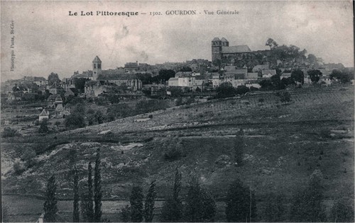 Cpa gourdon vue - cpa,