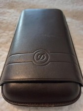 Etui à Cigares Dupont pour 3 Cigares en cuir marron foncé + coupe Cigare +++