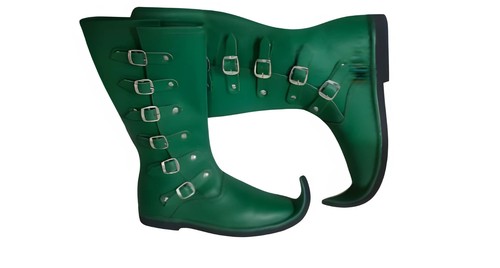 Bottes médiévales cuir - en,