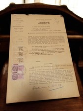 Document ancien vintage arrêté préfectoral Marseille années 1930-1940 Bouches-du