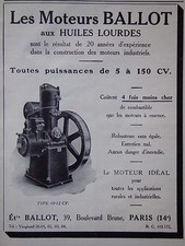 PUBLICITÉ LES MOTEURS BALLOT