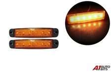 2 Pcs Orange Ambre 24V 6 LED