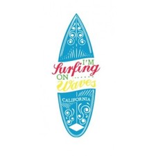 Autocollant surf2 bleu