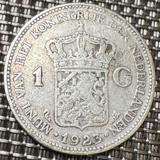 PAYS-BAS  PIÈCE DE 1 GULDEN 1923 ARGENT (1320)