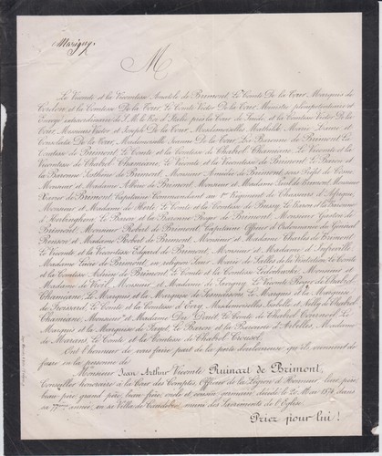 1874 faire part - faire-part, décès