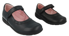 Chaussures Scolaires En Cuir Marine / Noires Startrite Pour Filles : Trilogy