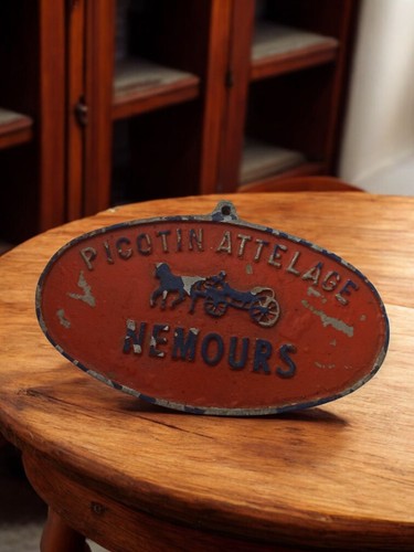 Plaque ancienne métal - , picotin