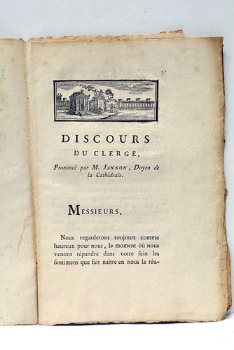 Livre ancien discours clergé - livre,
