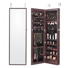 Uimoso Armoire à Bijoux Mural avec Miroir Organisateur Verrouillable 119,5 cm