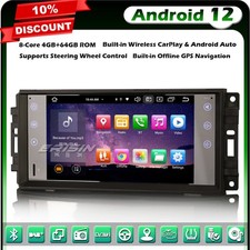 8-Core 64GO Android 14 Autoradio GPS Jeep Compass Patriot Chrysler Dodge DAB+ BT