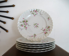 6 assiettes plates porcelaine