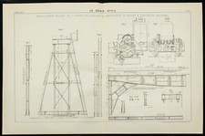 1888 - Plan ancien d'une grue