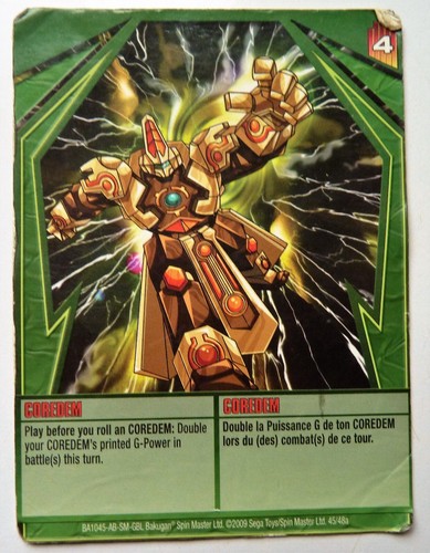 Carte bakugan 48a coredem - bakugan, 45/48a