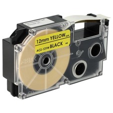 Cartouche à ruban pour Casio KL-750E KL-70E KL-7400 KL-7000 KL-7200 noirjaune