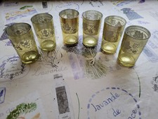 6 verres gobelet decor en