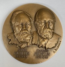 MEDAILLE BRONZE MONNAIE DE PARIS @ ANDRE ET EDOUARD MICHELIN @ L'ECLAIR 1895 @
