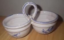 Huilier / Vinaigrier de table en faïence - Signé DECOR MOUSTIERS