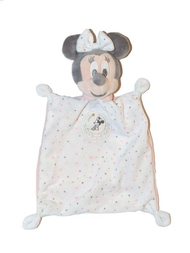 Doudou plat minnie rose blanc - minnie,