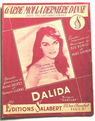 Partition sheet music dalida - sheet,