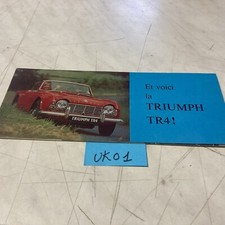 Triumph TR4 automobile ancien catalogue prospectus collection