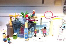 PLAYMOBIL 9060 / GRAND AQUARIUM COMPLET CUSTOM OTARIES PHOQUE ZOO POISSONS