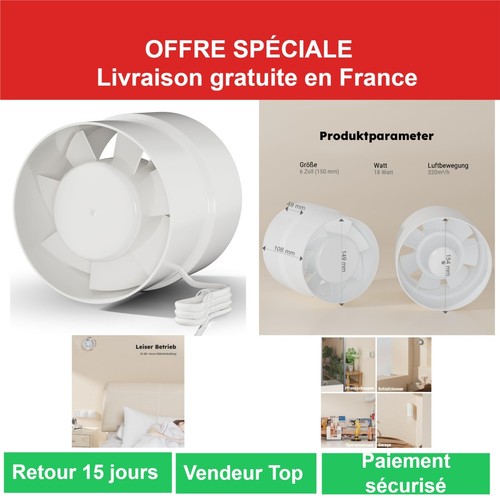Ventilateur conduit 150mm - ventilateur, de