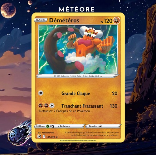Carte pokémon démétéros - carte,