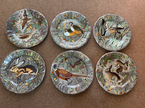 Rare assiettes plates gien - 6,