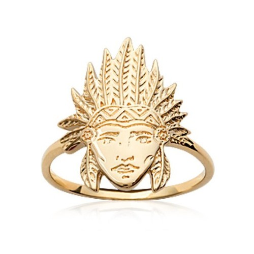 Bague tête indien femme - tête,