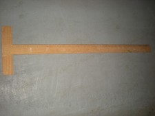 ANCIENNE REGLE GRADUEE 1 M EN BOIS ECOLE SCOLAIRE ECOLIER VINTAGE DECO