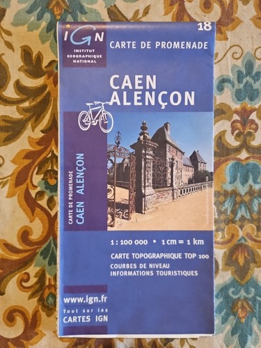 Carte ign promenade caen - de,