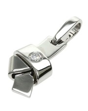 Preloved cartier Love Knot Diamond Charm Pendant Women White One Size