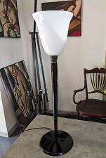 Lampe art déco MAZDA LITA en acier LAQUÉ NOIRE en parfait état. D'époque Vintage