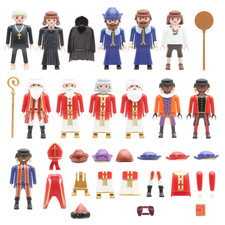 Playmobil moine prêtre évêque Piet Nicolas château chapeaux personnages...