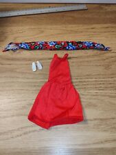 Barbie Robe Rouge Foulard Chaussure En Bonne État A Saisir Années 80's