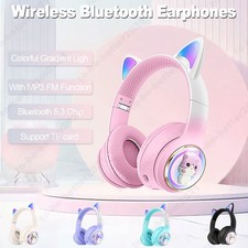 Casque sans fil RGB Gradient Light Bluetooth stéréo pour musique et jeux, cadeau