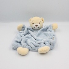 Doudou plat ours plume bleu