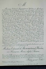 BONNIERES DE WIERRE Faure Barrois d Orgeval FAIRE PART Crespel Adenot 1898