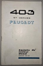 Livret d'entretien PEUGEOT 403