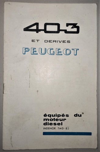 Livret entretien peugeot 403 - d'entretien,