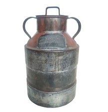  ANCIEN BIDON A LAIT ESTAMPILLÉ LAIT ECREME LOIRE  DECO CUISINE FERME CHALET 