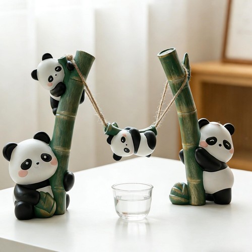 Statue panda résine - de,