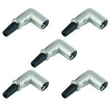 5 x Fiche XLR Mâle Équerre 3