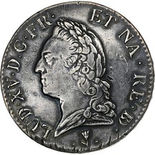 France, Louis XV, Écu à la vieille tête, 1772, Pau, Argent, TB+, Gadoury:323a