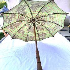  Ombrelle d'enfant début XXème style bambou (manche et tissu sur l'ombrelle)